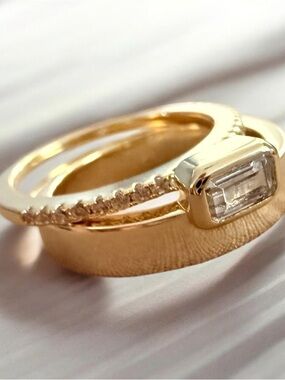 Adina Eden Double Band Baguette Bezel Ring 5